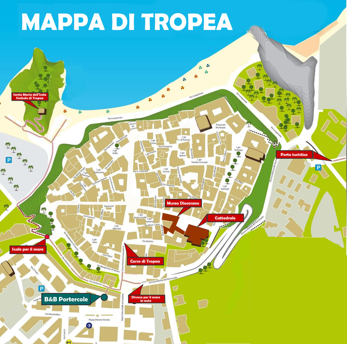 Mappa centro di Tropea